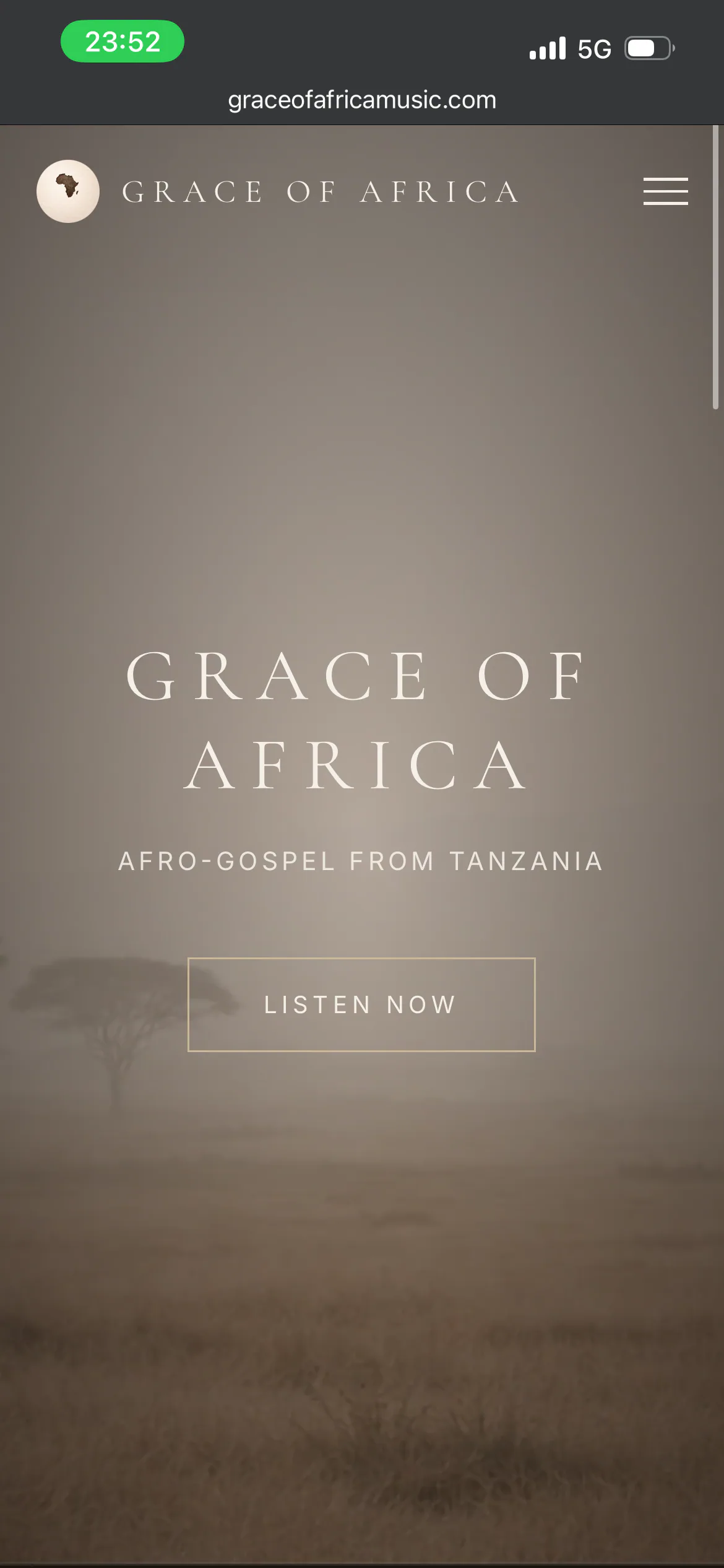 Grace of Africa website by WebRevive — mobile view